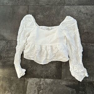 Women’s white crop top
